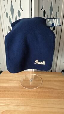 Notre Dame Fighting Irish Adidas Fleece Scarf NWT Navy Blue Embroidered College